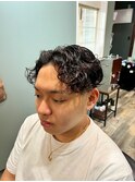MEN’S HAIR/ブルーブラック/フェザーパーマ/ 柏