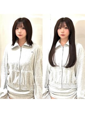 リゼル シブヤ(RISEL SHIBUYA) ストレートでも馴染むシールエクステ!