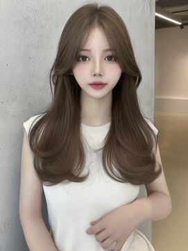 ユーフォリア 銀座(Euphoria) 韓国/小顔/黒髪/ココアベージュ/銀座/レイヤーカット