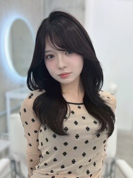 フォンズ(FONS) 透明感ダークカラー/ロングレイヤー/就活カラー顔周りカット学割