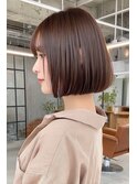 ミニボブ/小顔ボブ/30代ボブ/ハッシュカット小顔ヘア