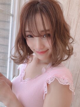 ミリム 栄矢場町店(MIRiM) 【MUSE】大人かわいいオルチャンシースルーゆるふわパーマボブ