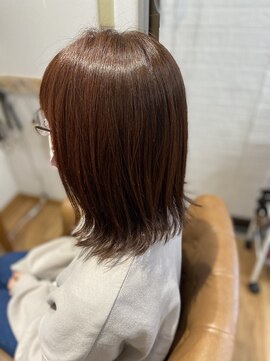 ヘアーアンドスパ アウローラ(AURORA) ロブピンクカラー