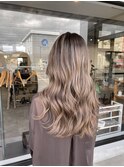 20代30代ダブルカラーブリーチ立体感グラデーション透明感