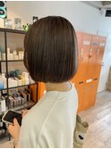 ショートボブ×ナチュラルブラウン
