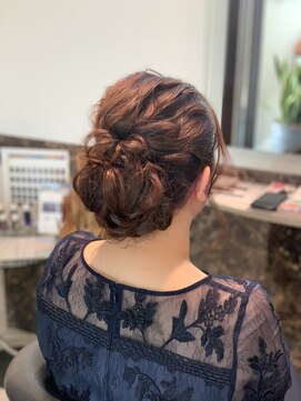 ビジョルノ つくばみどりの店(Begiorno) シニヨン編みおろし結婚式褒められる♪編み込み