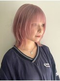 ハイトーンレイヤーボブミディアムレイヤーショートウルフボブ