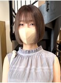 新宿 大人可愛い 20代30代40代 丸みショート 切りっぱなしボブ
