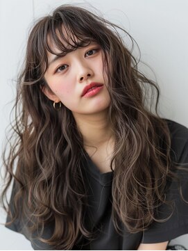 クラン 六甲道(Chlan) 前髪可愛い♪ウェーブミディアム×透明感カラー