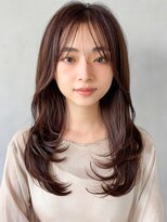 キリ 表参道(kyli) #小顔くびれヘアアプリコットオレンジハイライトカラー