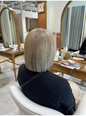 ブリーチ ダブルカラー ホワイトベージュ イルミナカラー