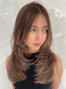 ヘアーサロングランデ(HAIR SALON GRANDE) ハイライトカラーミルクティーベージュレイヤーカット