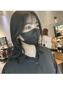 暗髪透明感カラーくびれヘア