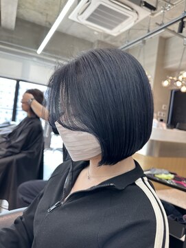 ロンドミラー 博多店(Lond Mirror) ブルー強めブルーブラック×ボブ
