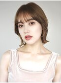 韓国くびれレイヤー美髪切りっぱなしボブカール セミディ