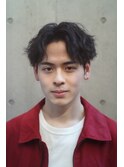 スパイキーショート　マッシュ　センターパート　ビジネス