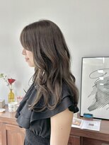 ヘアー アイス 御器所本店(HAIR ICI)&nbsp;ブリーチなしカラー透明感アッシュオリーブグレージュ秋カラー