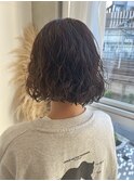 矯正毛も◎デジタルパーマでふわくしゃボブ/小林