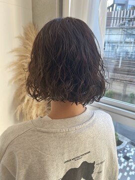 アスティブランシュ(Asti blanche) 矯正毛も◎デジタルパーマでふわくしゃボブ/小林