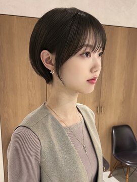 ラミエ バイ メルト 吉祥寺(lamie by melt) *滝田*小顔丸みショートボブ20代30代40代オリーブベージュ吉祥寺