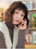 オン眉/モカブラウン/ダークブラウン/外国人風/小顔カット/20代g