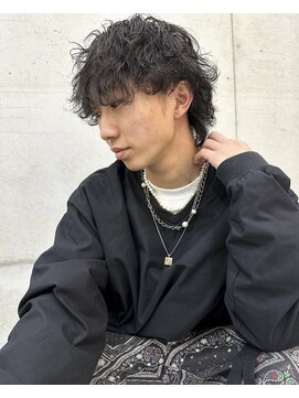 ユイマァルスロウ 岡山(YUIMARLSLOW) 岡山メンズサロン20代30代40代ウルフレイヤーニュアンスパーマ