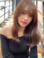 ウエストリー(WESTORY) #ロングレイヤー#ハッシュカット#明るめベージュ#韓国ヘア#20代