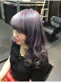 アッシュパープル　メッシュ　ロング　ＴＲＩＣＫＳＴＹＬＥ☆