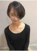 黒髪 ショート 暗髪 小顔ヘア