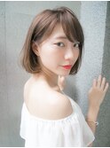 ワンレン シルクベージュ 大人かわいい☆