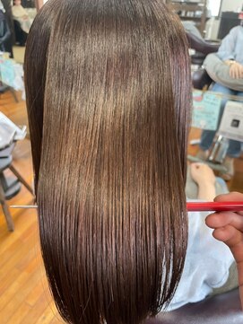 美容室 メザミー MESAMIES 20代30代大人かわいいツヤ髪ストレート◎ナチュラルブラウン