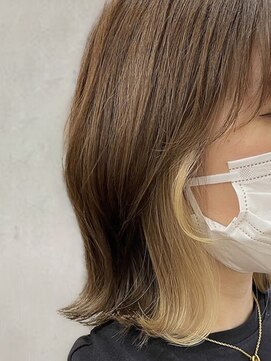 オーガニックエコ 川越(organic+eco) 20代30代40代大人可愛いイヤリングカラー立体感ボブヘアー