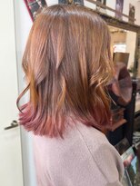 アルファ インタラクティブ エム フラワー(ALUFA interactive.M Flower)&nbsp;20代30代大人かわいい透明感★裾カラーピンク