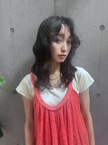 ジェノ(JENO by apish) ミディアムのなみまきパーマ!グレージュカラー!