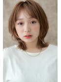 外国人風カーキベージュ大人ボブウルフ312Y浦和20代30代40代