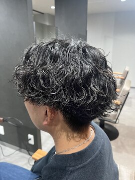 スウェル 柏店(Swell) 波巻きパーマ/ハイライト/アッシュブラック/柏/MEN'S