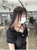 インナーカラーホワイトピンク/ケアブリーチデザインカラー