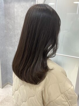 ポジ(poji) ミディアム　ミディアムレイヤー　セミディ　地毛風カラー