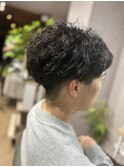 メンズマッシュ×無造作スパイラル