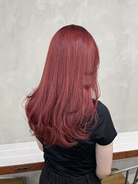 ニコ トウキョウ 渋谷(nico TOKYO) レッドカラー/セミロング/レイヤーカット/顔まわりレイヤー