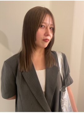 ユニコ(unico) シースルーバンク/オリーブベージュ/グレージュ/透けカラー