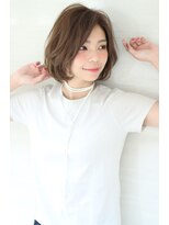 オーロ 西宮店(ORO)&nbsp;ショートボブ　艶カラー　ブラウンベージュ