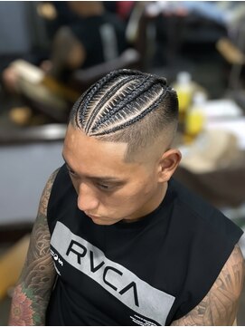 髪遊戯倶楽部 地毛コーンロウ