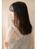 シースルーバング艶感ストレートレイヤーロングY大宮20代30代