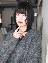 ミディアムウルフレイヤー顔周りレイヤー_F20473