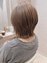 コーエン(cowen) 外ハネボブ切りっぱなしグレージュくびれレイヤー似合わせ50代
