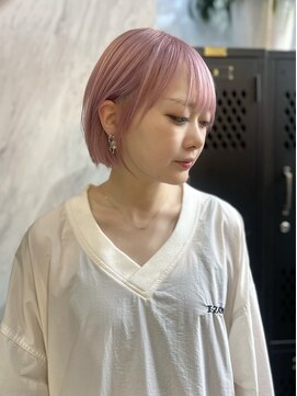 ヴァイス 渋谷店(VAICE) ホワイトピンク/ペールピンク/ショートボブ/推しカラー