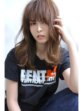 ロゼ 茨木(Rose) 【ROSE】レイヤーカット＿ニュアンスパーマ＿セミロング