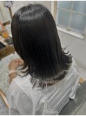 髪質改善カラー オリーブグレージュ 暗めカラー【momoka】