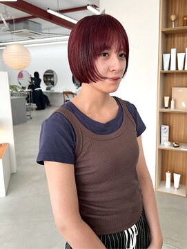 アム(am) ブリーチケアカラー/レイヤーカット/ボブ